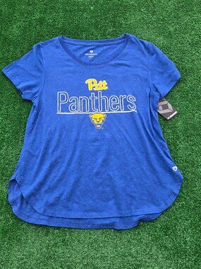 Colosseum Women's Pitt Panthers Curved Hem T-Shirt